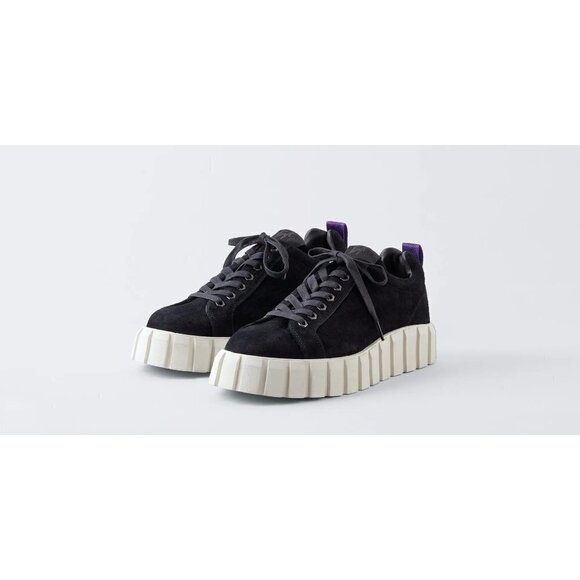EYTYS Odessa Suede Sneakers in Black M 7.5 W 9 Dust Bag Lace Up Shoes - Picture 1 of 16